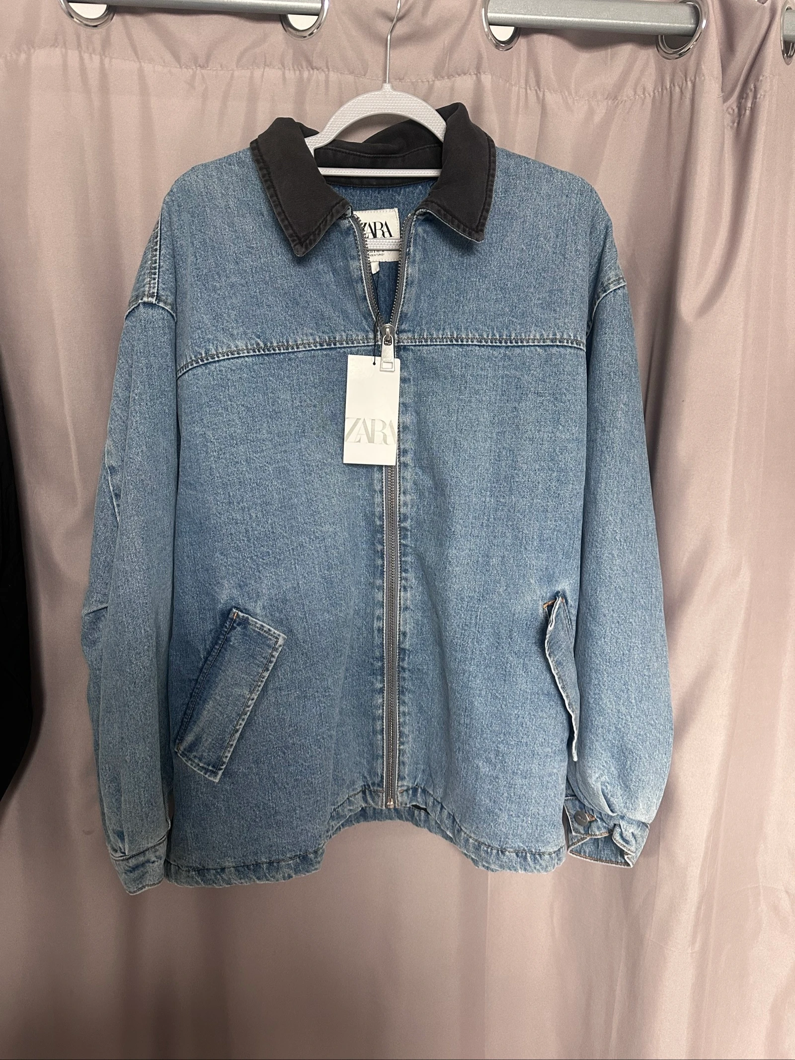 Veste blouson en jeans Zara clair taille s